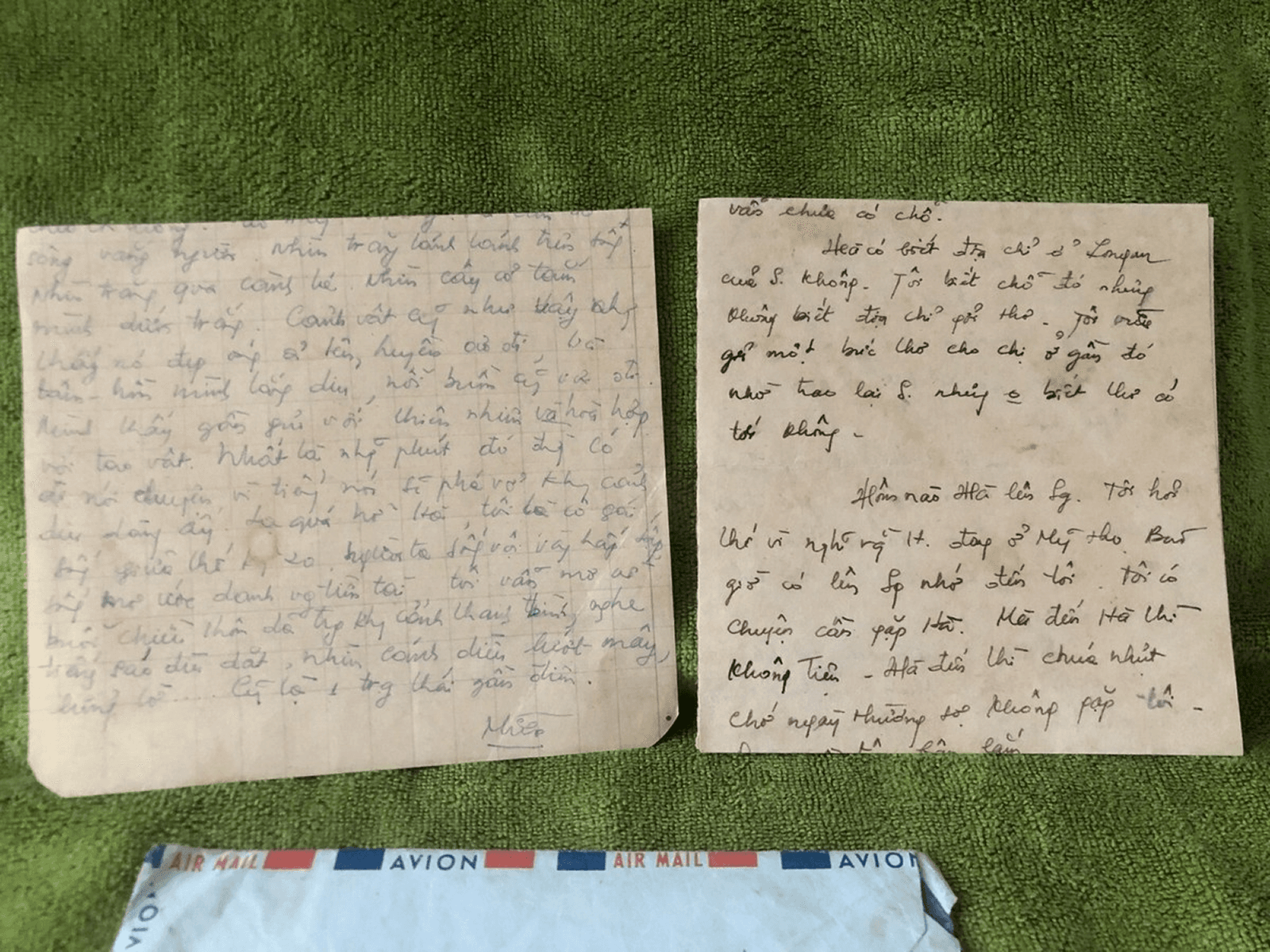 Handwritten notes on lined, yellowed paper