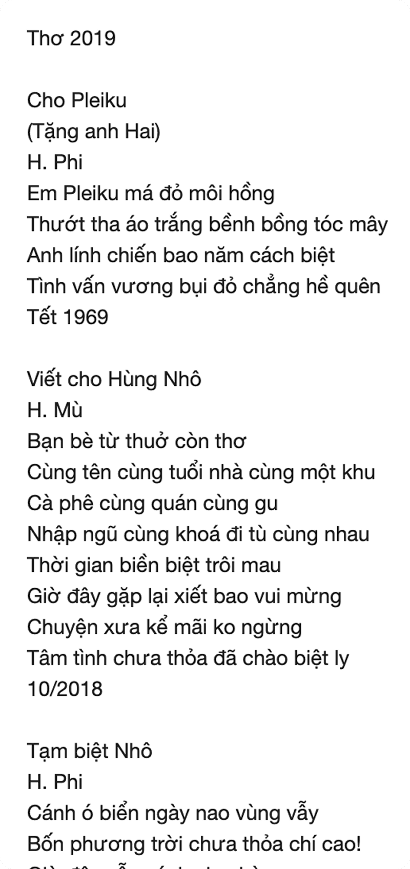 Handwritten poem my dad wrote in 2019