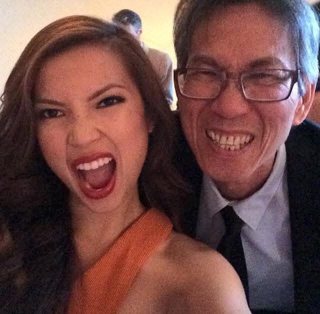 My dad and me being goofy together