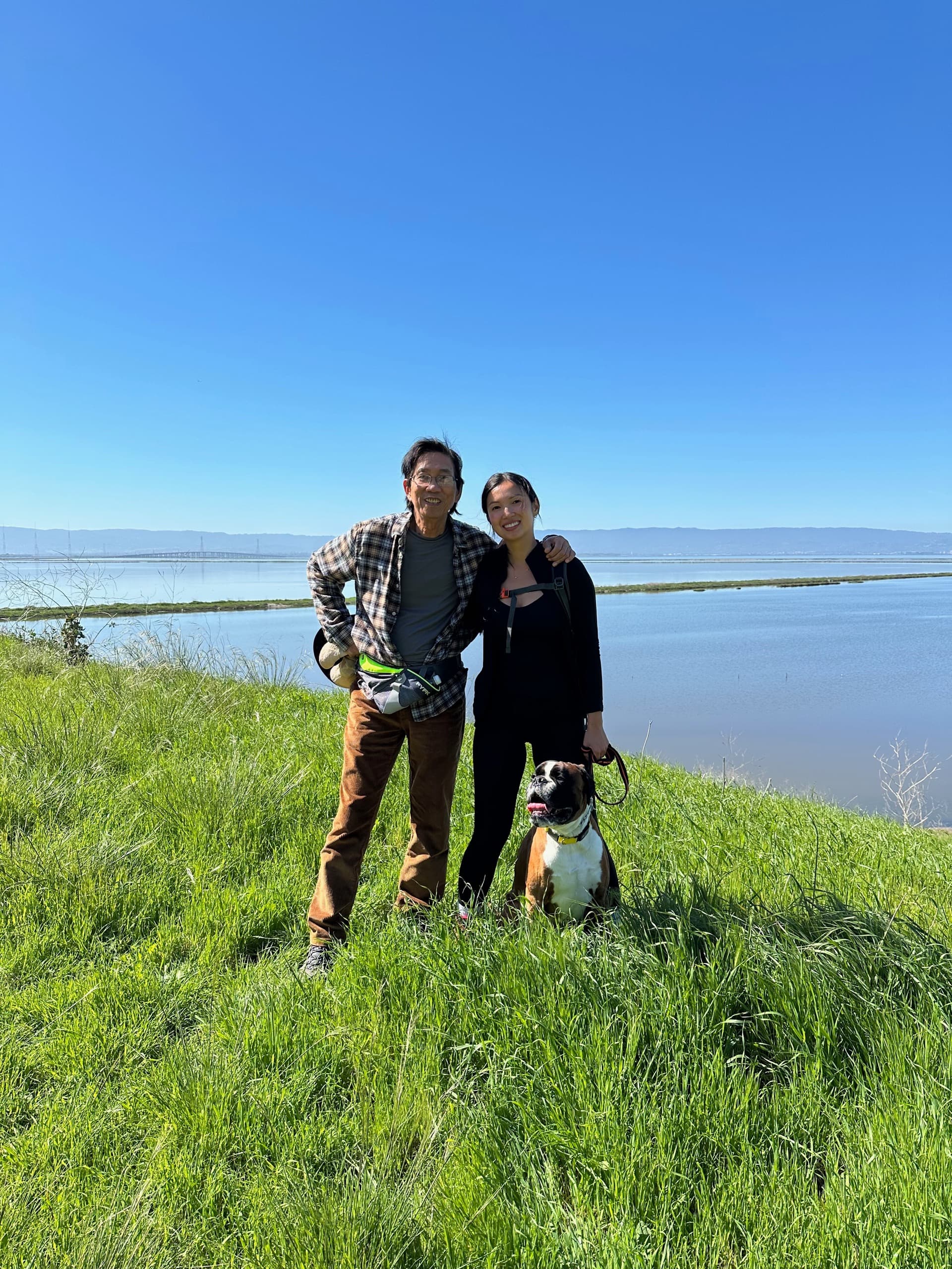 My dad and me on a walk together
